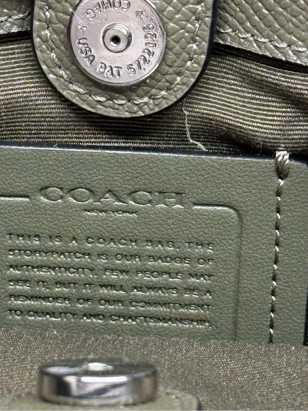 Coach Olive Saffiano Crossbody Bag with Adjustable Strap and wallet - Picture 9 of 15